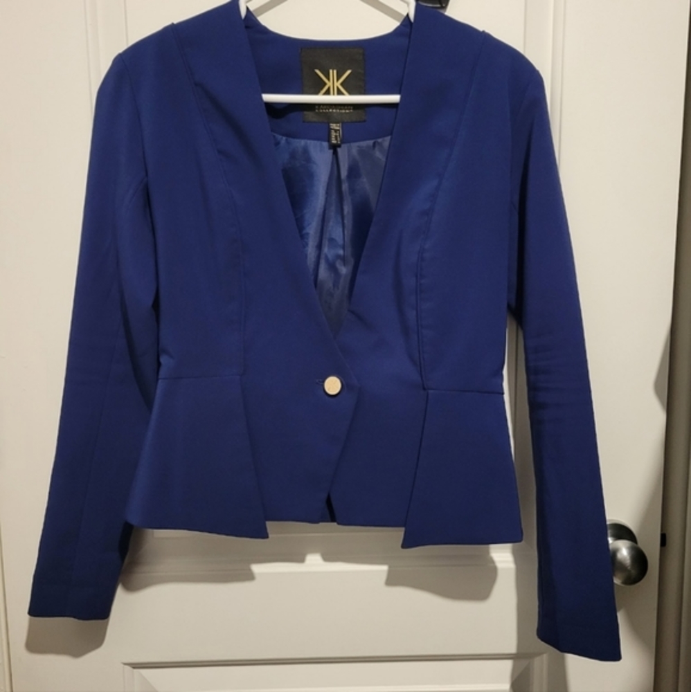 Kardashian blue blazer